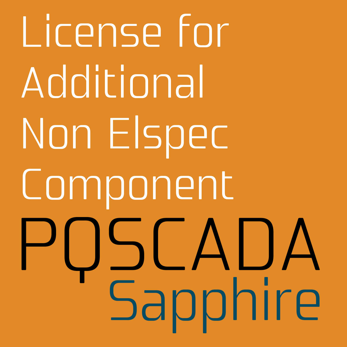 Additional Non-Elspec Component License for PQSCADA Sapphire Enterprise Edition Software