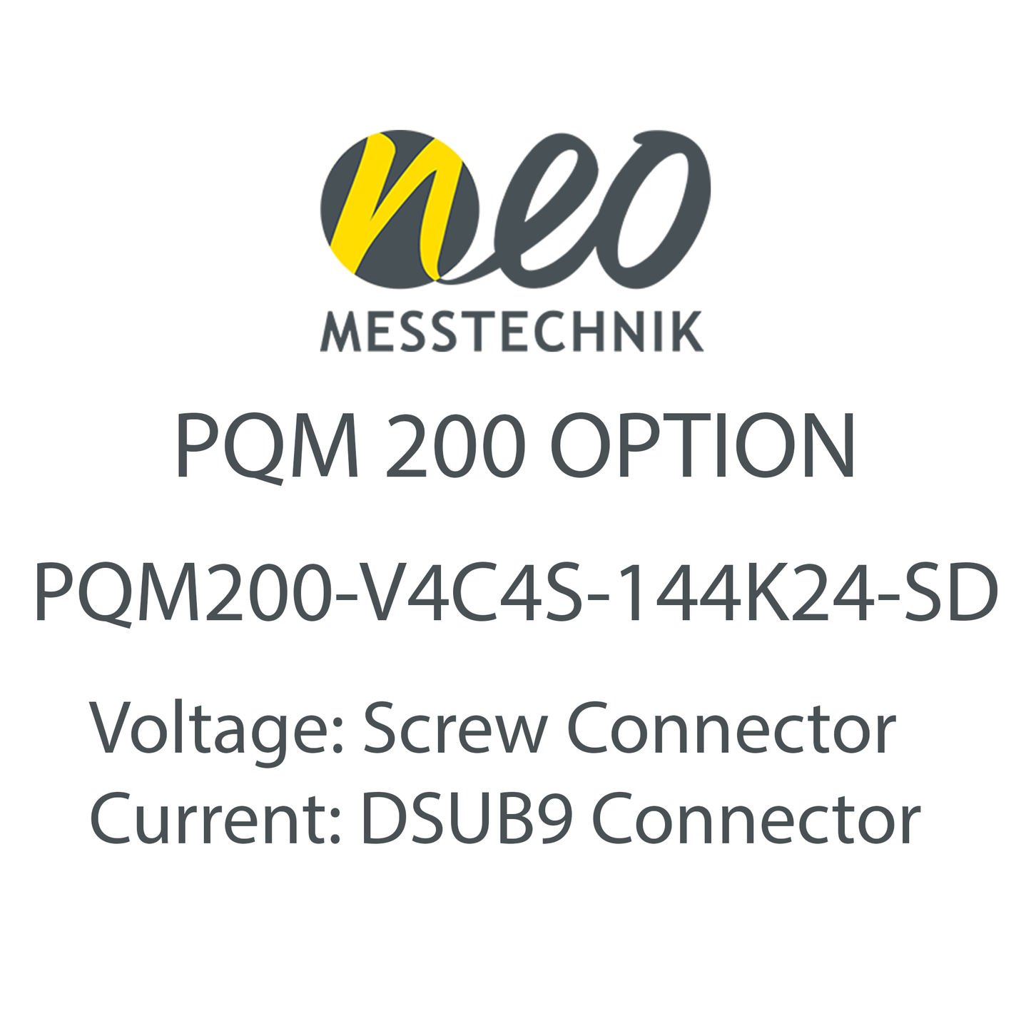4 Voltage 4 Current Input Card for PQM-200 - NEO Messtechnik