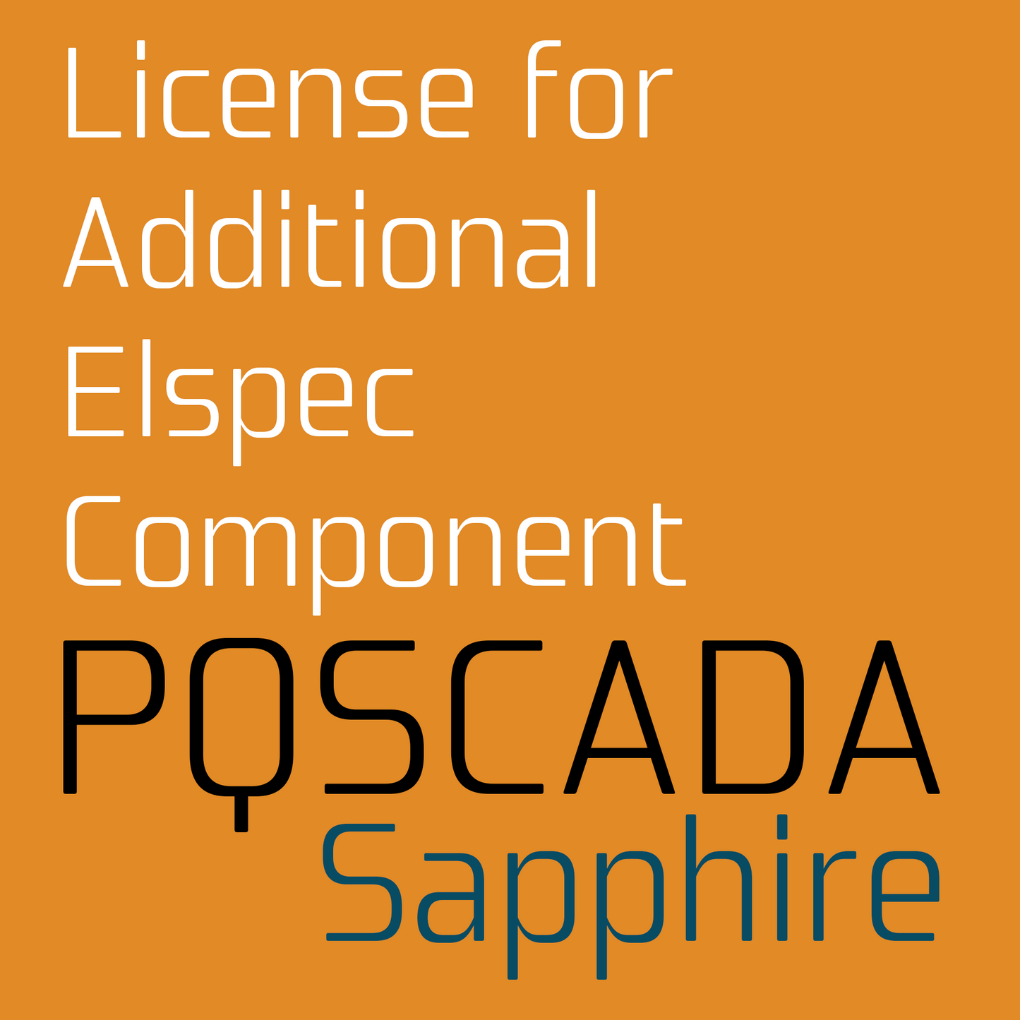 Additional Elspec Component License for PQSCADA Sapphire Enterprise Edition Software