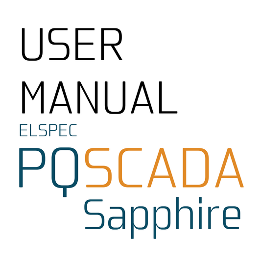 ELSPEC PQSCADA Sapphire User Manual 2024 Version 1.0.7.x