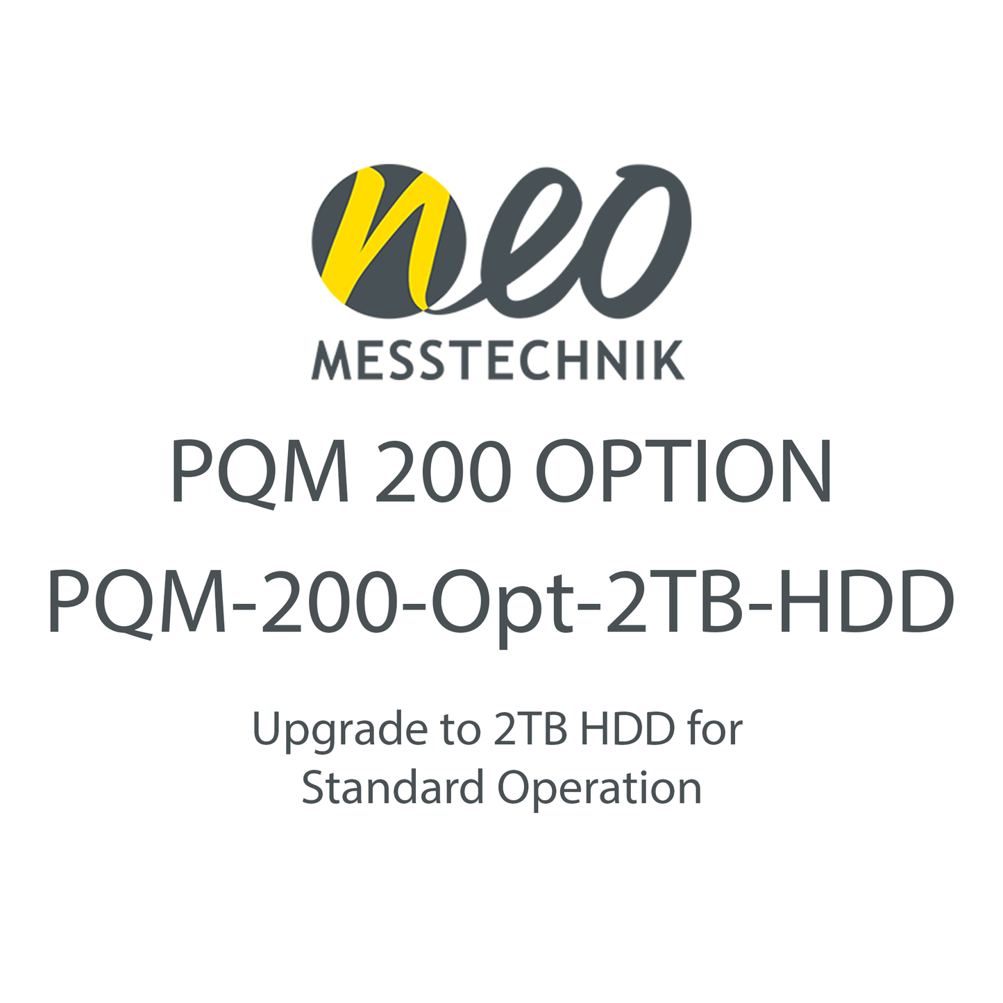 Upgrade Storage - PQM 200 Option - NEO Messtechnik