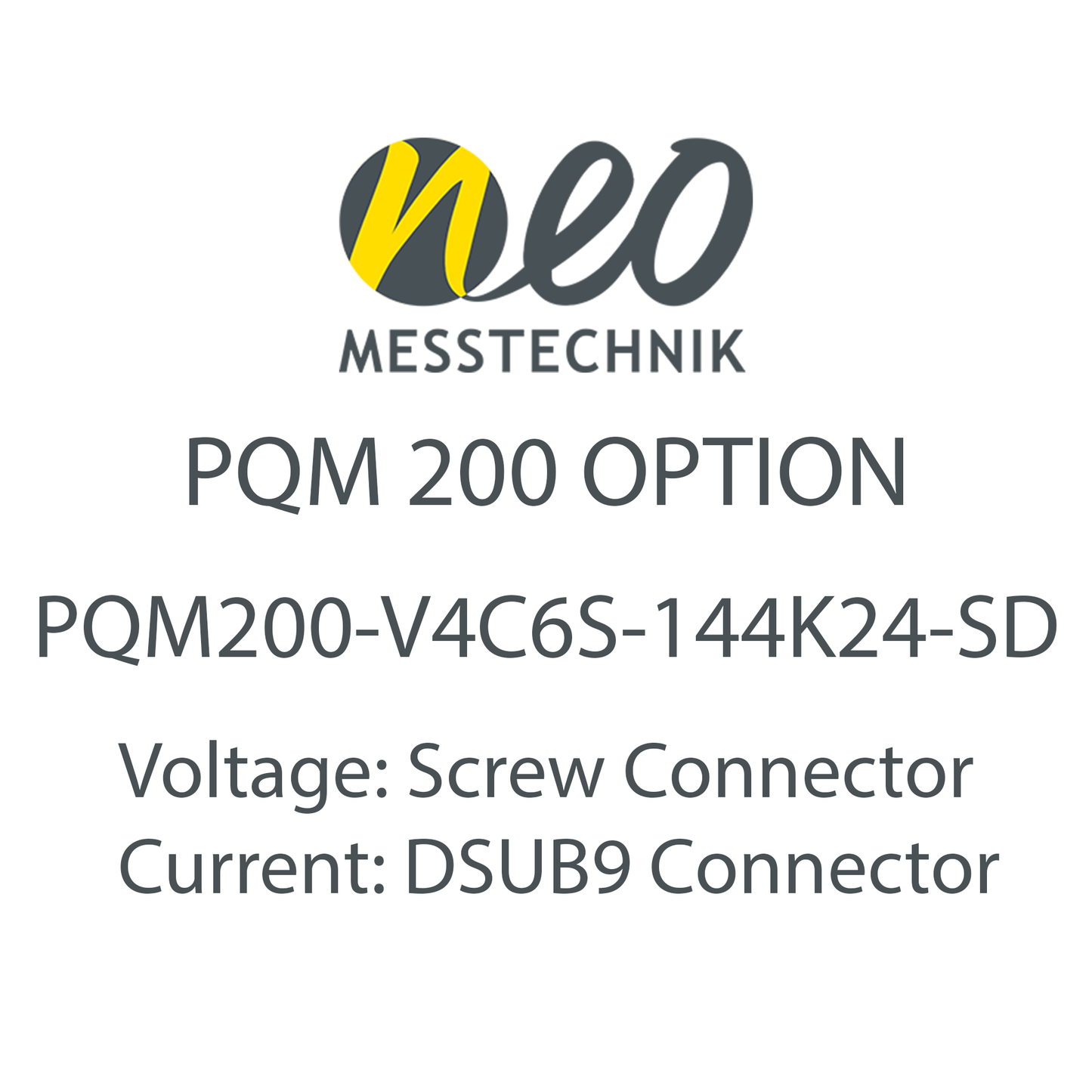 4 Voltage 6 Current Input Card for PQM-200 - NEO Messtechnik