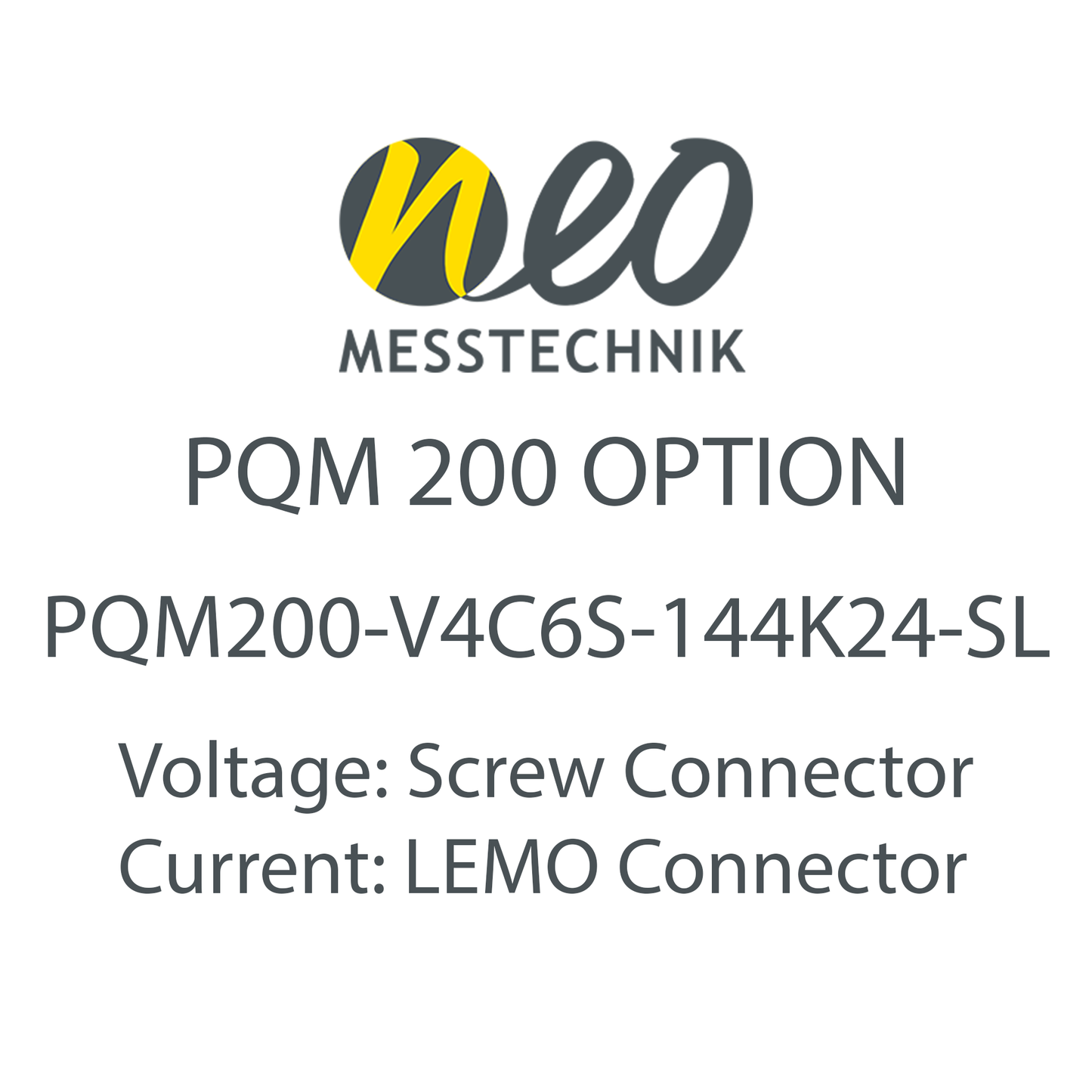 4 Voltage 6 Current Input Card for PQM-200 - NEO Messtechnik